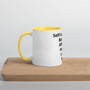 Self-Care Goals: Mug with Color Inside