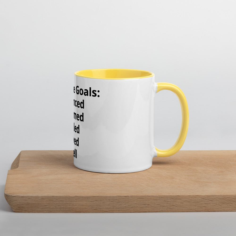 Self-Care Goals: Mug with Color Inside